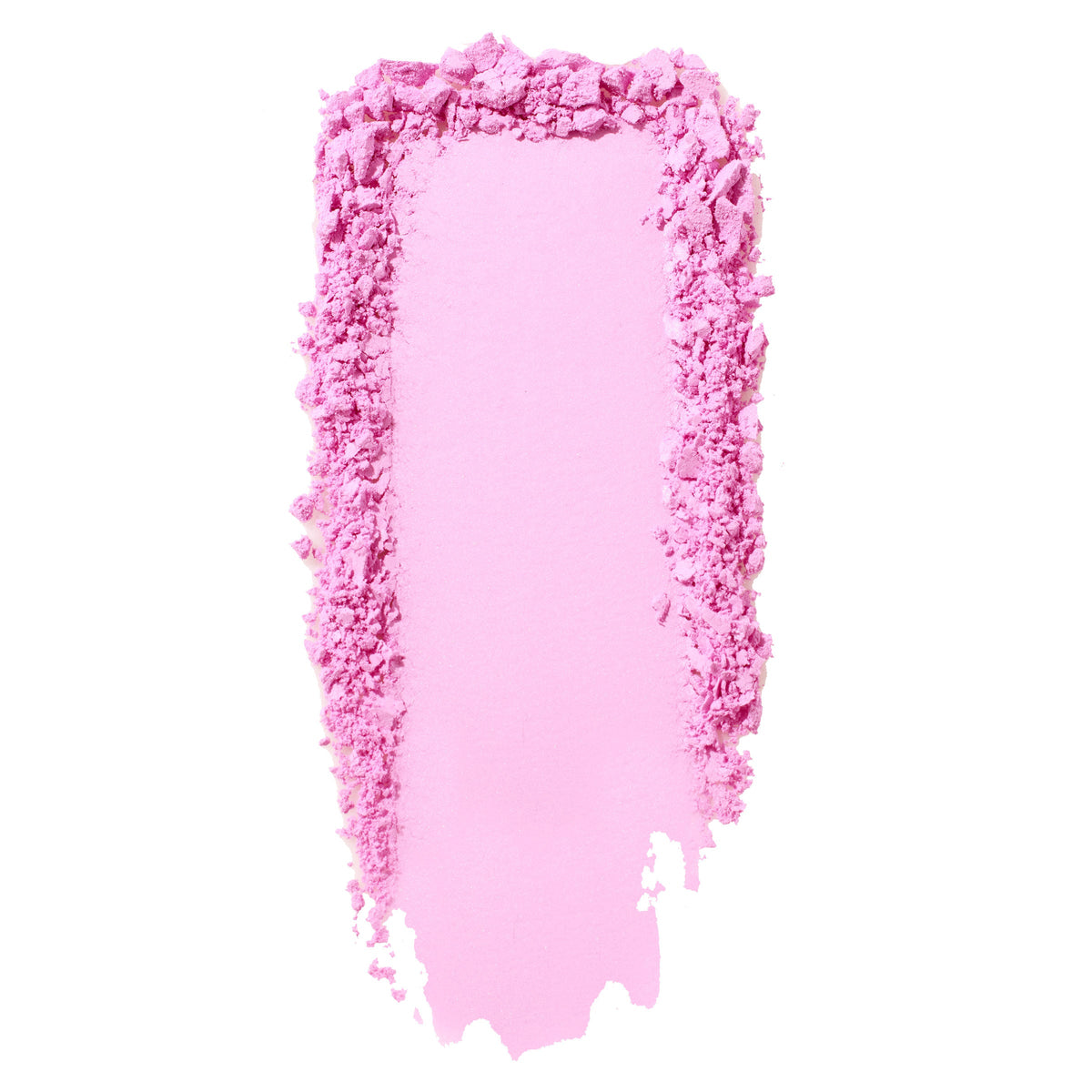 Cupid's Bow ColourPop Pressed Powder Blush swatch – a vertical stripe of cool-toned bubblegum pink pressed powder with soft, crushed edges on a clean white background.