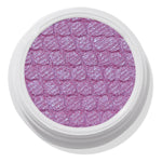ColourPop Ripple Super Shock Shadow, a shimmering lavender eyeshadow with blue-violet sparkle, fills a textured quilted pan in a round white pot, shown top-down on a clean white background.